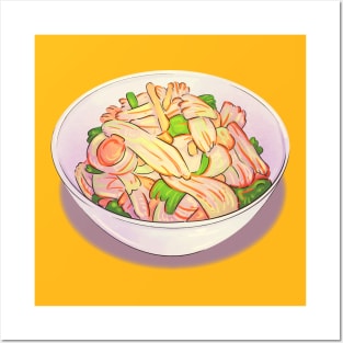 Watercolor Korean Bowl food Posters and Art